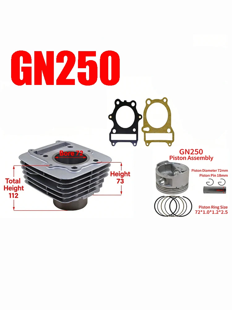 Motorcycle Camshaft Chain Cylinder Piston Ring Rocker for Haojue Suzuki Qingqi Jingcheng GN250 GS250 Intrunder250 SP250 TU250
Motorcycle Camshaft Chain Cylinder Piston Ring Rocker for Haojue Suzuki Qingqi Jingcheng GN250 GS250 Intrunder250 SP250 TU250
