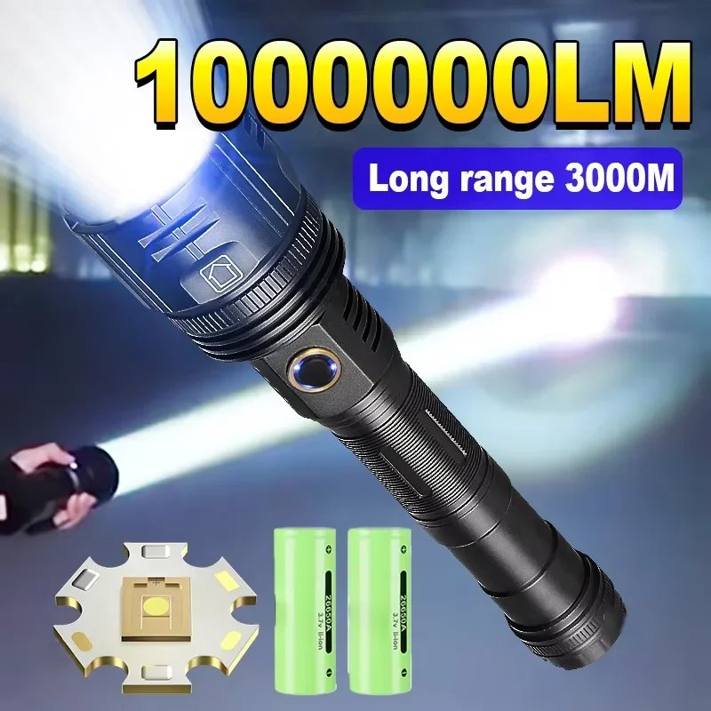 1000000LM High Power Led Flashlights Ultra Powerful Tactical Flashlight Telescopic Zoom Torch Search Light Use 26650 Battery
1000000LM High Power Led Flashlights Ultra Powerful Tactical Flashlight Telescopic Zoom Torch Search Light Use 26650 Battery