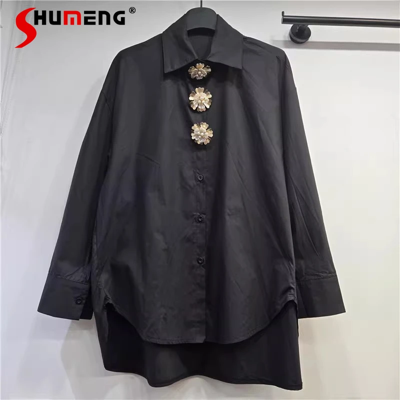 Женские модные рубашки с 3D-цветами на весну 2026 года, уникальные рубашки с длинным рукавом, свободные топы в уличном стиле с пуговицами
Женские модные рубашки с 3D-цветами на весну 2026 года, уникальные рубашки с длинным рукавом, свободные топы в уличном стиле с пуговицами