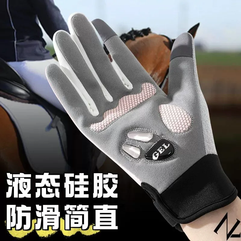 Winter Warm Horse Riding Gloves Cozy Fleece Lining Breathable Touchscreen Slicone Anti-slip Equestrain Gloves for Skiing Cycling
Winter Warm Horse Riding Gloves Cozy Fleece Lining Breathable Touchscreen Slicone Anti-slip Equestrain Gloves for Skiing Cycling