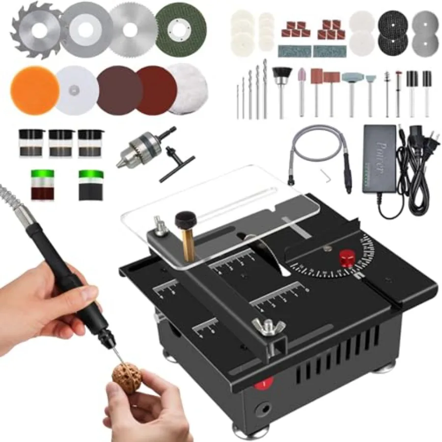 Мини-настольная пила с регулировкой скорости, угла и глубины реза для поделок, резки, сверления, шлифовки, гравировки по дереву и акрилу
Мини-настольная пила с регулировкой скорости, угла и глубины реза для поделок, резки, сверления, шлифовки, гравировки по дереву и акрилу