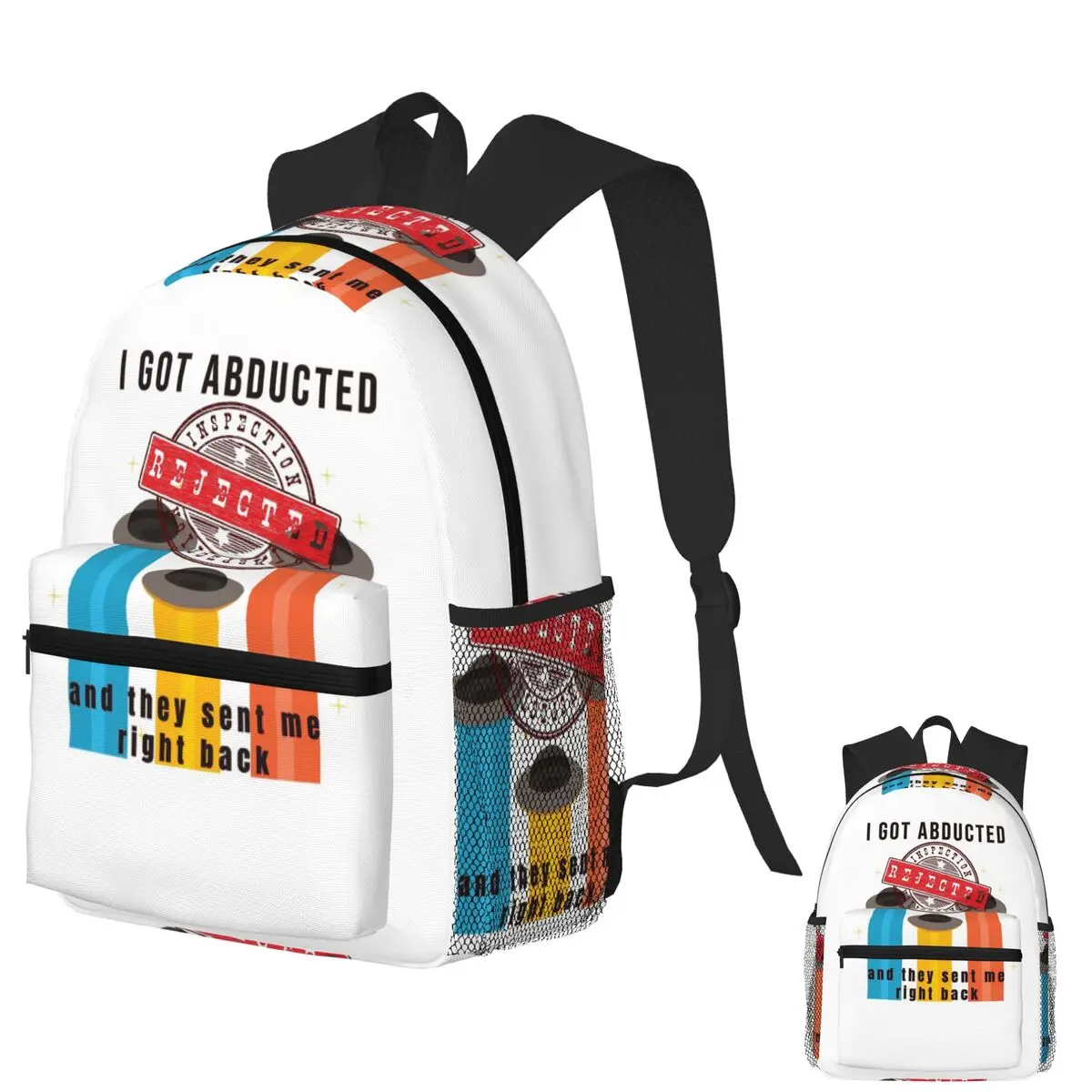 I Got Abducted Rejected UFO Alien Abduction Colorful Meme Backpack School Bag Hiking Travel Daypack Bookbag Shoulder Bags
I Got Abducted Rejected UFO Alien Abduction Colorful Meme Backpack School Bag Hiking Travel Daypack Bookbag Shoulder Bags