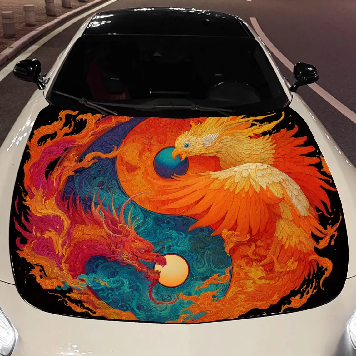 Dragon and Phoenix Tai Chi Car Hood Vinyl Stickers Car Surface Protection Decal Car Decoration Cover Vinyl Wraps Waterproof Self
Dragon and Phoenix Tai Chi Car Hood Vinyl Stickers Car Surface Protection Decal Car Decoration Cover Vinyl Wraps Waterproof Self