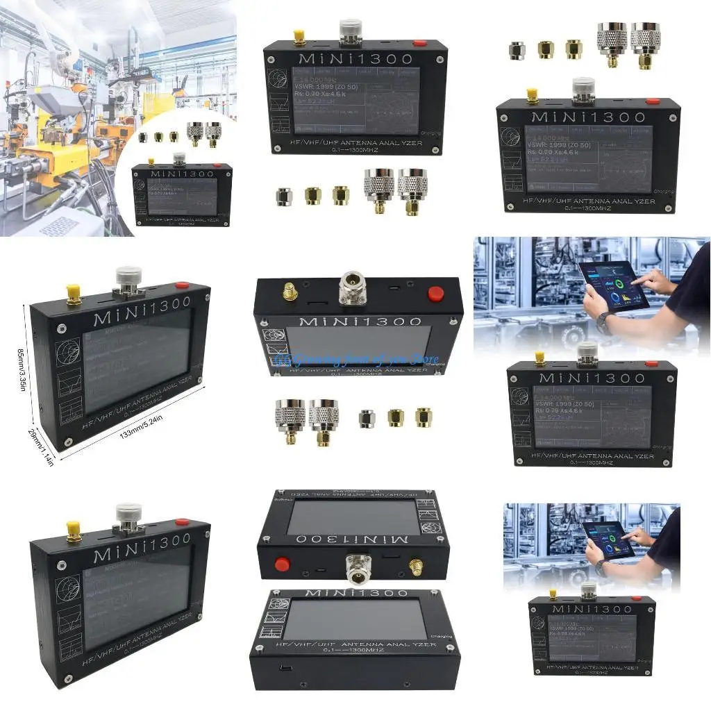 H9EB Antennas Analyzers Vector Networks Analyzers Touch Screens Frequency Sweeps 0.1-1300MHz Aluminum Shell Multitester
H9EB Antennas Analyzers Vector Networks Analyzers Touch Screens Frequency Sweeps 0.1-1300MHz Aluminum Shell Multitester