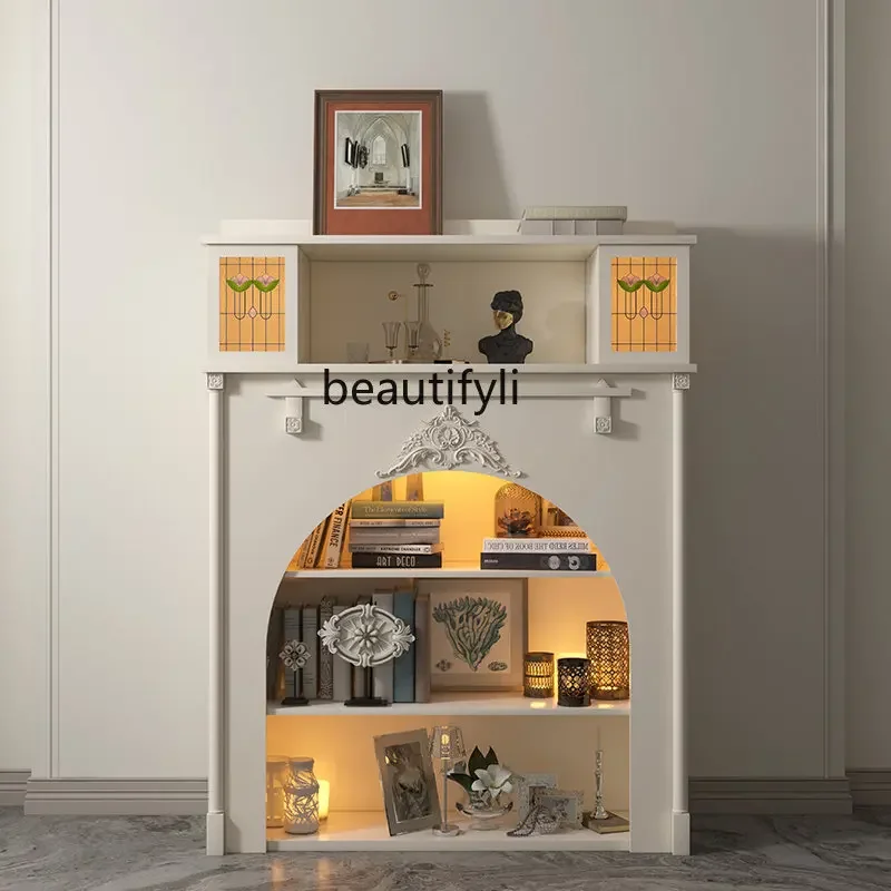 French Retro Living Room Solid Wood Decorative Locker Fireplace Study Storage Cabinet Multi-Layer Display Cabinet
French Retro Living Room Solid Wood Decorative Locker Fireplace Study Storage Cabinet Multi-Layer Display Cabinet