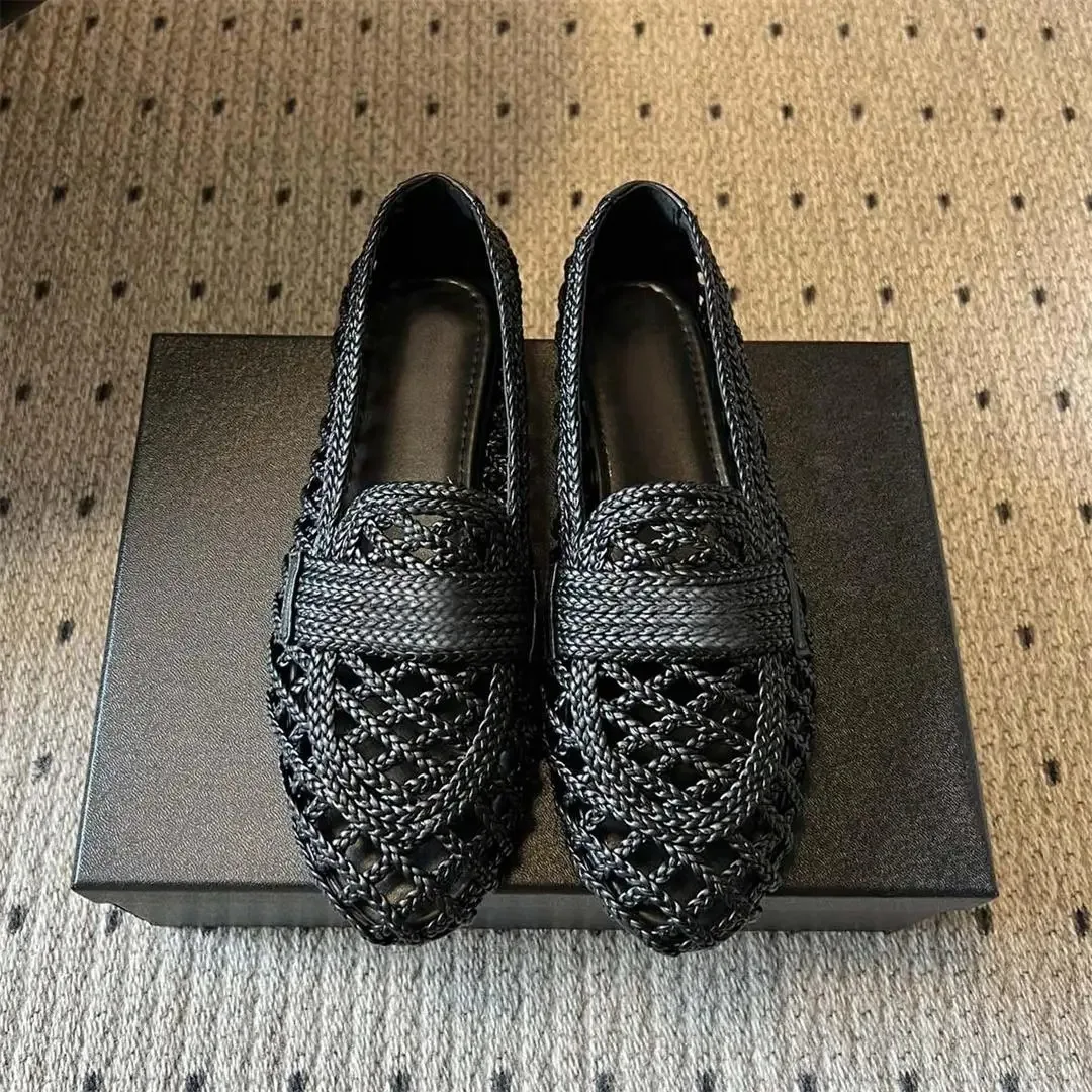Woven Loafers Flats Hollow Out Pointed Toe Breathable Mesh Slip On Summer Shoes Handmade Weave Casual Beach Vacation Footwear
Woven Loafers Flats Hollow Out Pointed Toe Breathable Mesh Slip On Summer Shoes Handmade Weave Casual Beach Vacation Footwear