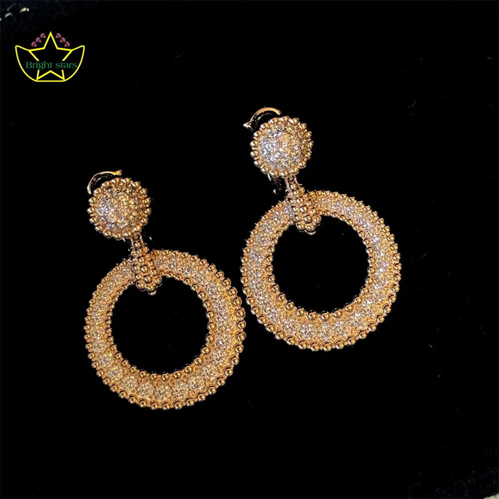 Серьги-гвоздики из стерлингового серебра Bright Stars S925, круглые серьги с бриллиантами, легкие роскошные серьги-гвоздики
Серьги-гвоздики из стерлингового серебра Bright Stars S925, круглые серьги с бриллиантами, легкие роскошные серьги-гвоздики