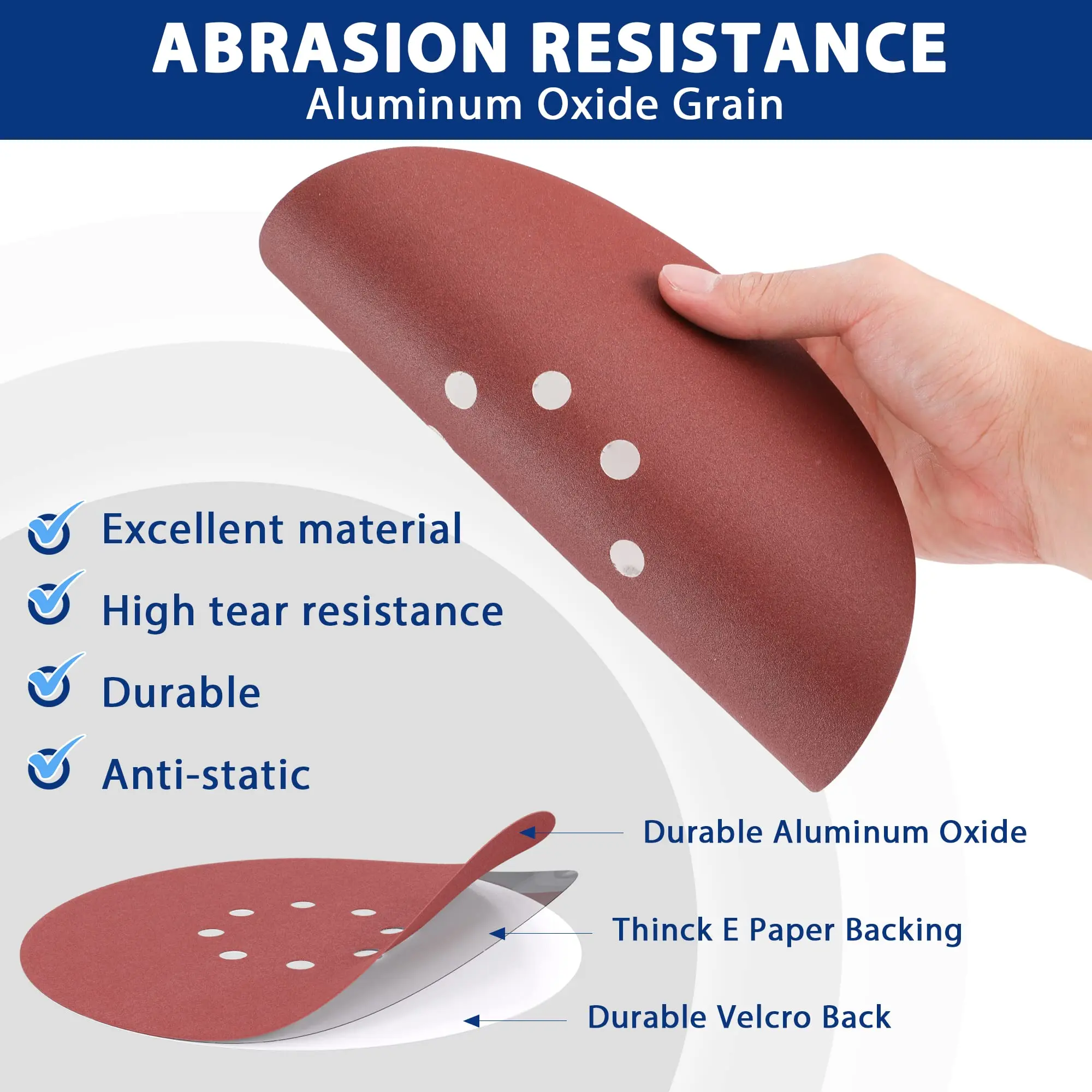 9 Inch 8 Hole Sanding Discs 5 Pcs Hook and Loop Sandpaper Assorted 24-400 Grit for Polishing and Grinding Metal Woodworking
9 Inch 8 Hole Sanding Discs 5 Pcs Hook and Loop Sandpaper Assorted 24-400 Grit for Polishing and Grinding Metal Woodworking