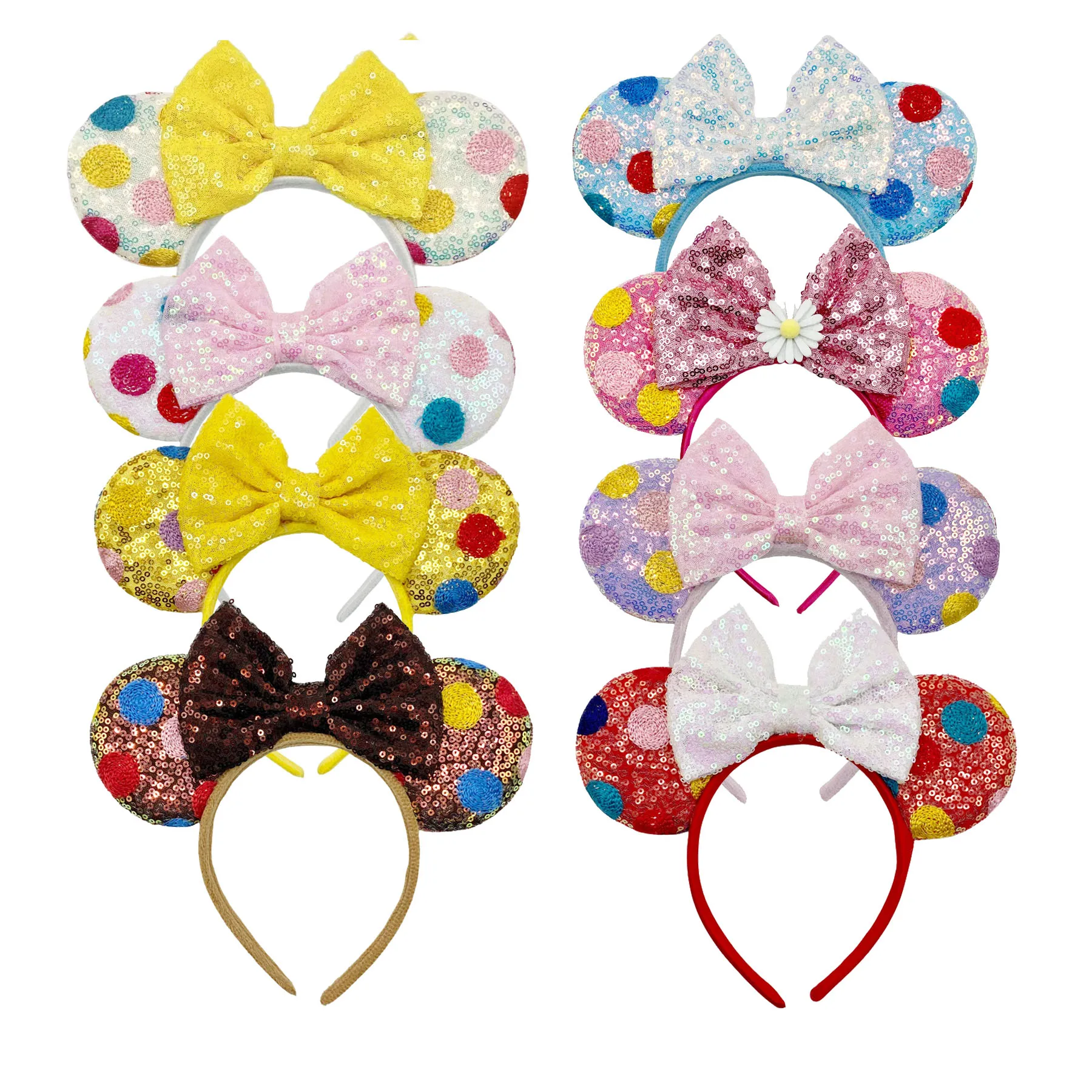 2024 Mickey Mouse Ears Headband Embroidery Colorful Girls Sequins 5" Bow Hairband Festival Party DIY Hair Accessories
2024 Mickey Mouse Ears Headband Embroidery Colorful Girls Sequins 5" Bow Hairband Festival Party DIY Hair Accessories