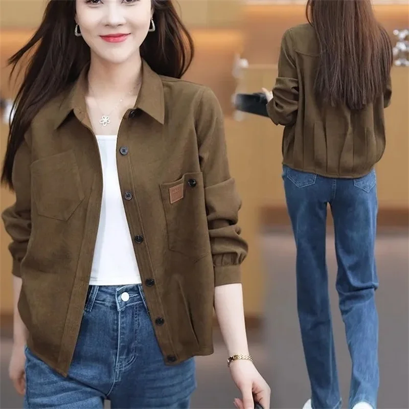 2025 Femme Long Sleeves Shirt Coat Spring Ladies Fashion Solid Color Shirts Jacket Advanced Feeling Women Cardigan Blouse Tops
2025 Femme Long Sleeves Shirt Coat Spring Ladies Fashion Solid Color Shirts Jacket Advanced Feeling Women Cardigan Blouse Tops