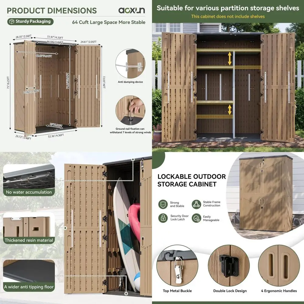 64 кубических футов. Водонепроницаемый навес для хранения на открытом воздухе — большой шкаф для сада и снаряжения для бассейна коричневого цвета
64 кубических футов. Водонепроницаемый навес для хранения на открытом воздухе — большой шкаф для сада и снаряжения для бассейна коричневого цвета