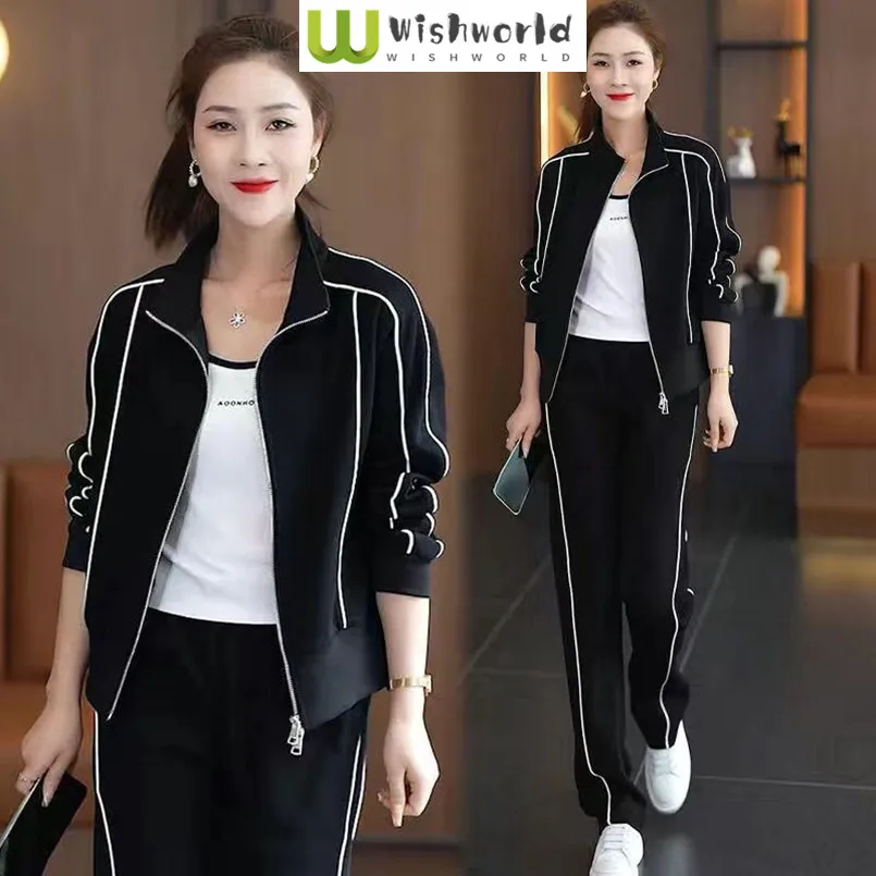 Sports suit Spring and Autumn new style women's clothing fashion slimming cardigan top casual pants two-piece set trendy
Sports suit Spring and Autumn new style women's clothing fashion slimming cardigan top casual pants two-piece set trendy