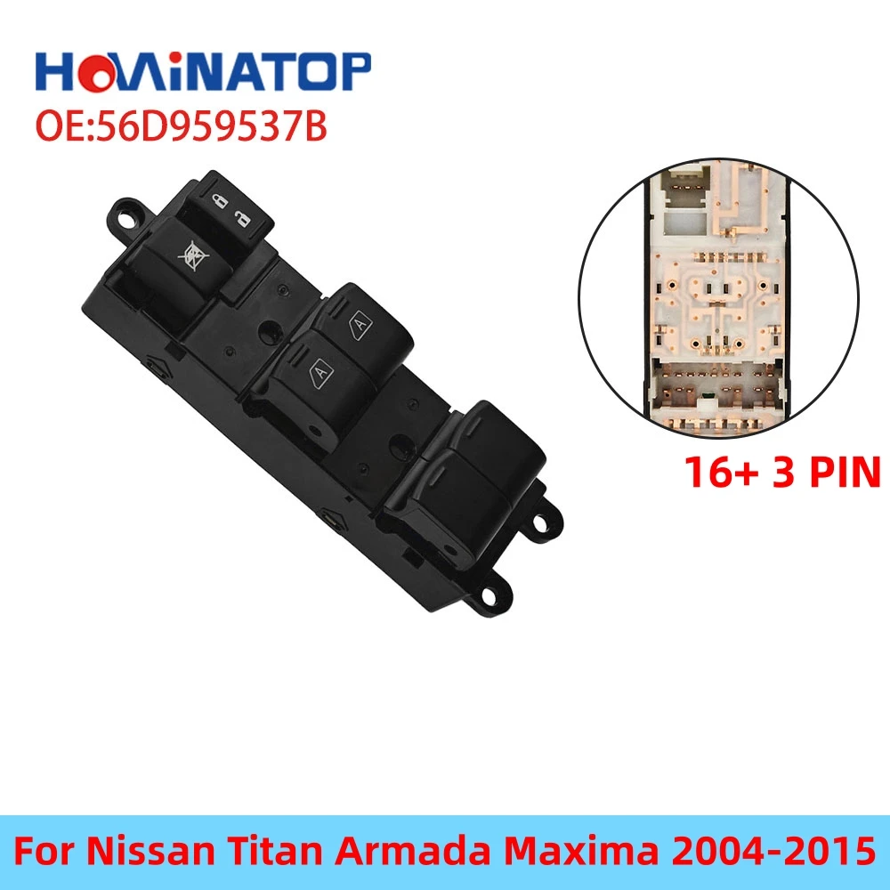 HOWINATOP 25401-ZT10A Master Power Window Switch 16+3Pin With LED Backlight For Nissan Titan Armada Maxima Quest 2004-2015
HOWINATOP 25401-ZT10A Master Power Window Switch 16+3Pin With LED Backlight For Nissan Titan Armada Maxima Quest 2004-2015