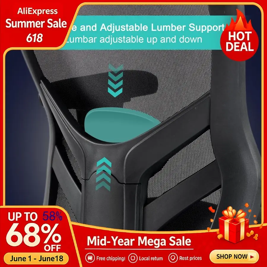 Ergonomic Office Chair, Mesh Computer Desk Chair with Adjustable Back Lumbar Support and Armrests, Comfy Executive Customizable
Ergonomic Office Chair, Mesh Computer Desk Chair with Adjustable Back Lumbar Support and Armrests, Comfy Executive Customizable