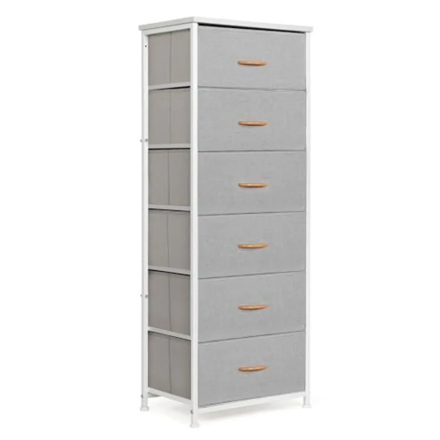 Tall Dresser for Bedroom with 6 Drawers, Vertical Storage Organizer Tower, Chest of Drawers with Fabric Bins, Steel Frame, Wood
Tall Dresser for Bedroom with 6 Drawers, Vertical Storage Organizer Tower, Chest of Drawers with Fabric Bins, Steel Frame, Wood