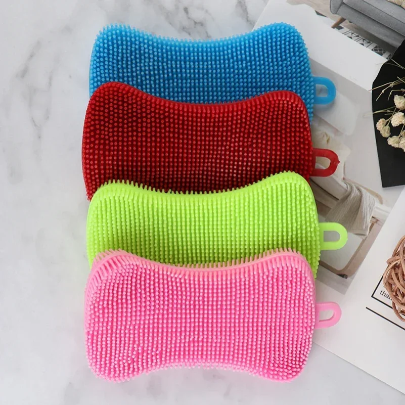 Silicone Dish Washing Brush Pot Pan Scrubber Scouring Pad Fruit Kitchen Cleaning Tool
Silicone Dish Washing Brush Pot Pan Scrubber Scouring Pad Fruit Kitchen Cleaning Tool
