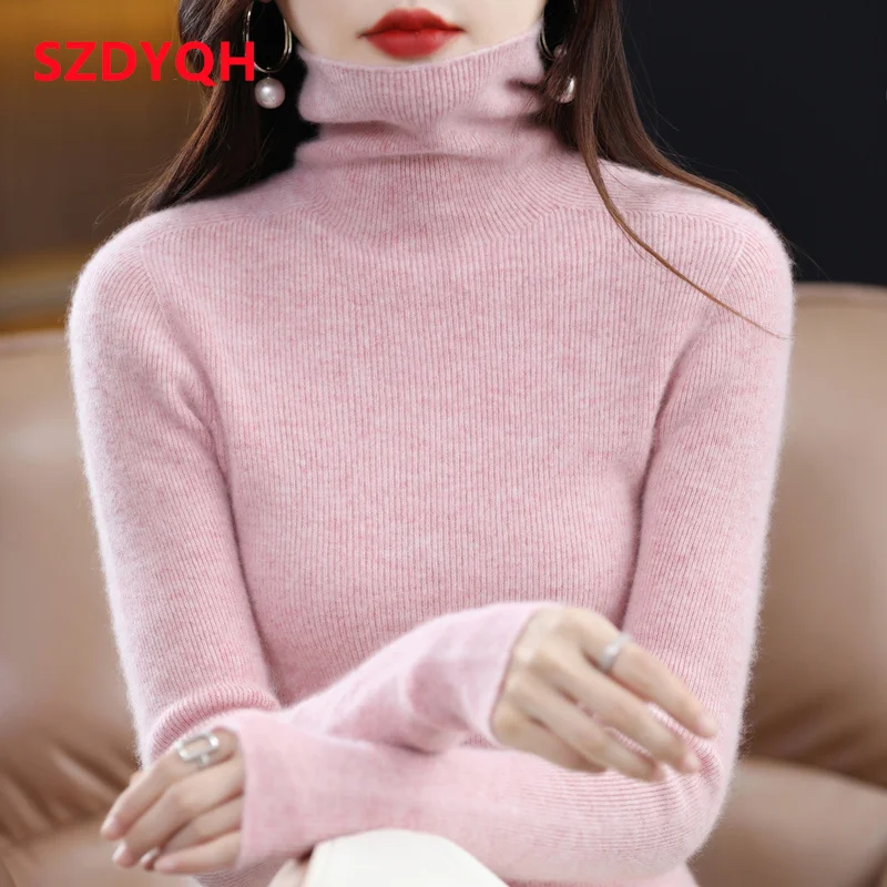 Women Pullover 100% Pure Wool Sweater Winter New Turtleneck High Elasticity Female Warm Soft Basic Jumper Solid Slim Femme
Women Pullover 100% Pure Wool Sweater Winter New Turtleneck High Elasticity Female Warm Soft Basic Jumper Solid Slim Femme