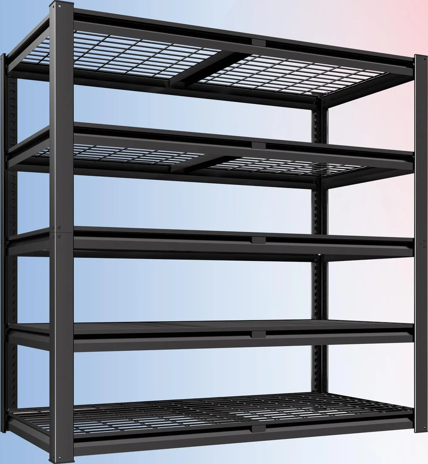 72" 5 Tier Heavy Duty Garage Shelving 2500 LBS Adjustable Metal Wire Shelf Unit 48x24x72, Customized
72" 5 Tier Heavy Duty Garage Shelving 2500 LBS Adjustable Metal Wire Shelf Unit 48x24x72, Customized
