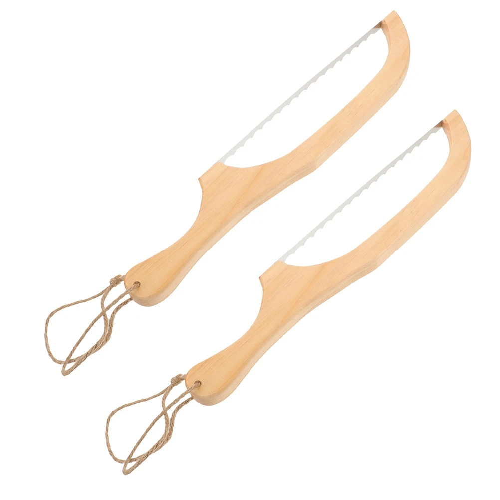 2pcs Stainless Steel Bread Slicing Knife Reusable Cake Cutter Kitchen Tools for Baking Toast Cookies Pies Wood Handle
2pcs Stainless Steel Bread Slicing Knife Reusable Cake Cutter Kitchen Tools for Baking Toast Cookies Pies Wood Handle
