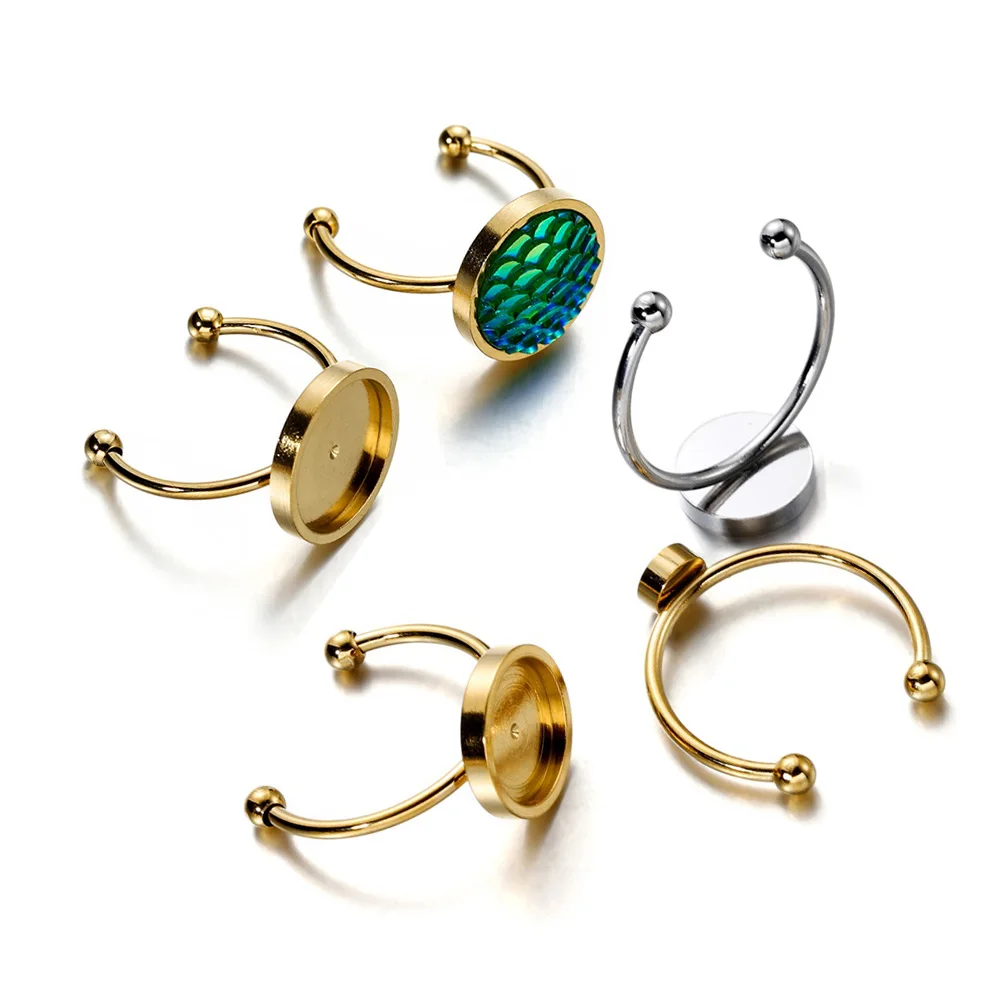 10Pcs/Lot Stainless Steel Open Adjustable Cabochon Rings Base Cabochons Settings Tray for DIY Rings Jewelry Making Accessories
10Pcs/Lot Stainless Steel Open Adjustable Cabochon Rings Base Cabochons Settings Tray for DIY Rings Jewelry Making Accessories