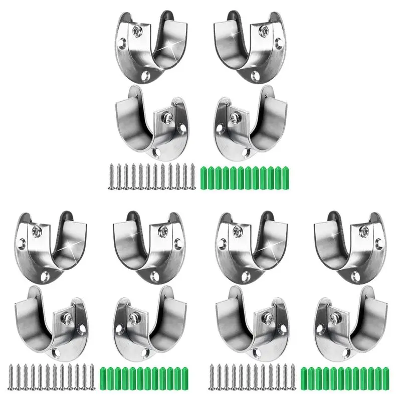 ABRW-12 Packs Heavy Duty Stainless Steel Closet Rod End Supports Closet Pole Sockets Flange Rod Holder With Screws,(U-Shaped)
ABRW-12 Packs Heavy Duty Stainless Steel Closet Rod End Supports Closet Pole Sockets Flange Rod Holder With Screws,(U-Shaped)