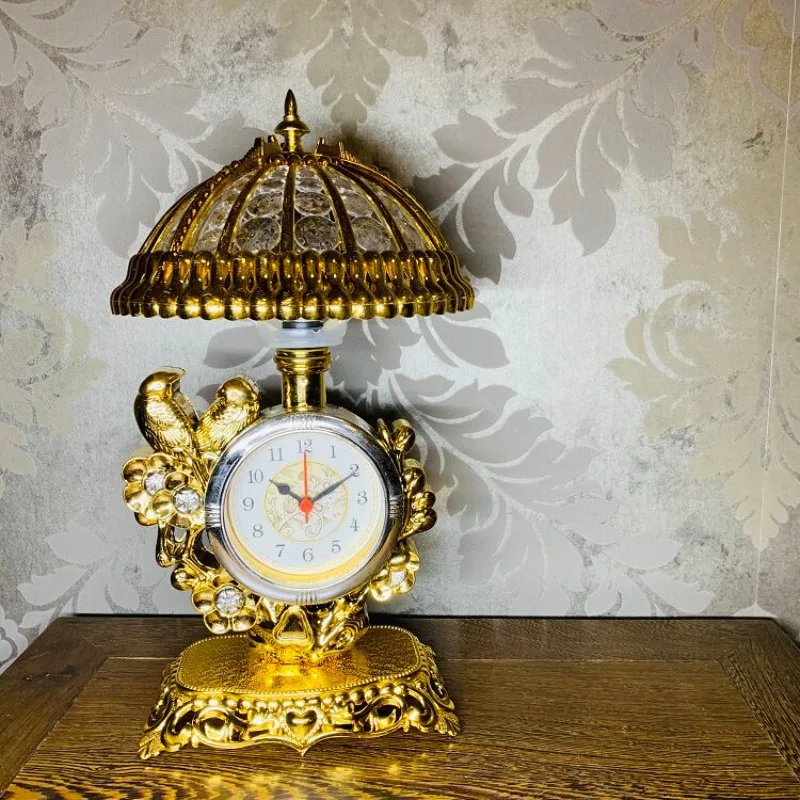 Alarm clock bedside clock night light retro European style bedroom clock desk lamp living room desk
Alarm clock bedside clock night light retro European style bedroom clock desk lamp living room desk