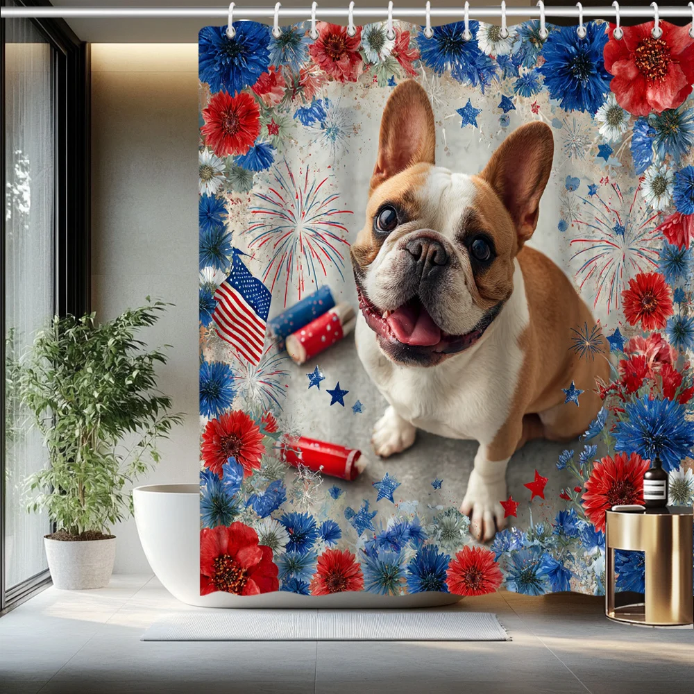 Happy Independence Day Shower Curtain Adorable Dog Fireworks Floral Pattern Bathroom Decor 70.8 Inch with 12 Hooks 1 Pc Home
Happy Independence Day Shower Curtain Adorable Dog Fireworks Floral Pattern Bathroom Decor 70.8 Inch with 12 Hooks 1 Pc Home