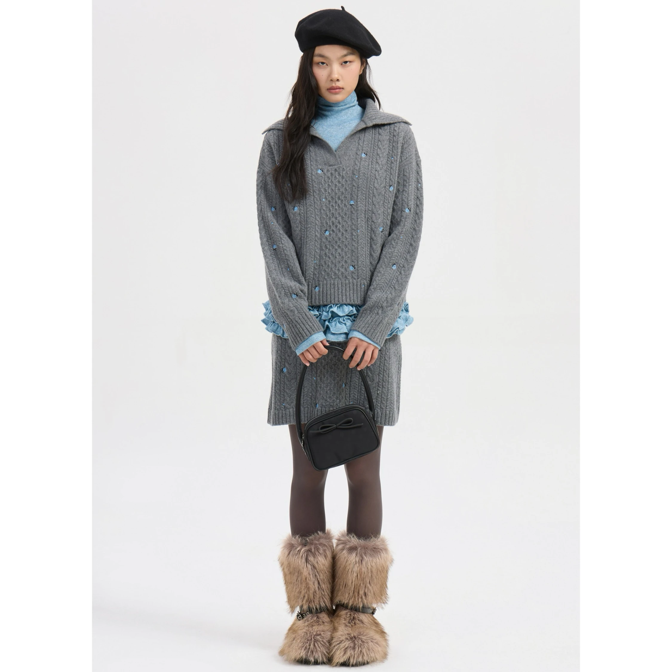 Вязаный свитер Ele Rose с вышивкой и воротником на пуговицах, универсальный, с длинными рукавами, зимний, модный, для женщин
Вязаный свитер Ele Rose с вышивкой и воротником на пуговицах, универсальный, с длинными рукавами, зимний, модный, для женщин