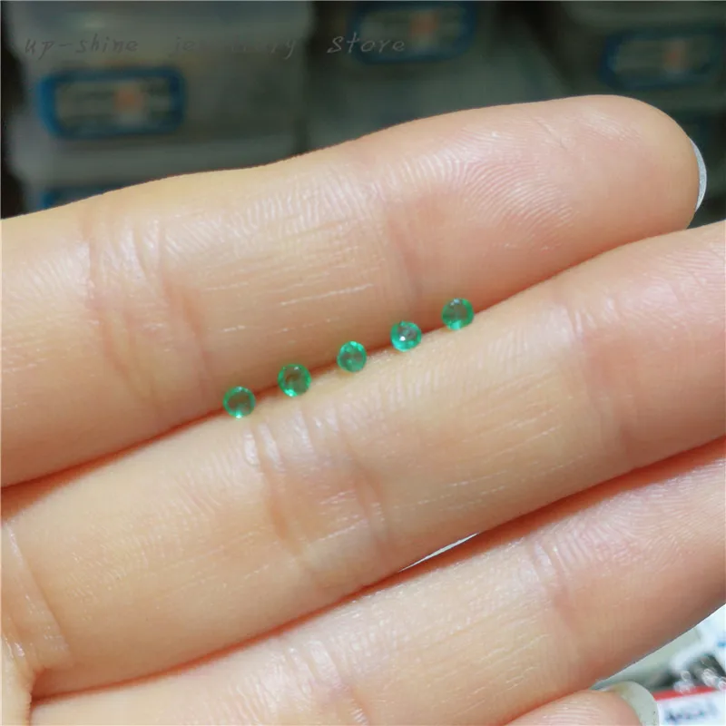 New 5 natural emerald loose stones round 3*3mm, can be used for jewelry customization, jewelry DIY
New 5 natural emerald loose stones round 3*3mm, can be used for jewelry customization, jewelry DIY