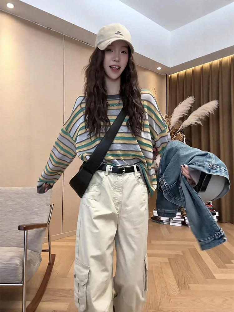 Lazy Style Striped Top And Loose Pants Women's Workwear Casual Outfit Spring 2026 HZVZ Brand Fashion Set Two-Piece Suit
Lazy Style Striped Top And Loose Pants Women's Workwear Casual Outfit Spring 2026 HZVZ Brand Fashion Set Two-Piece Suit