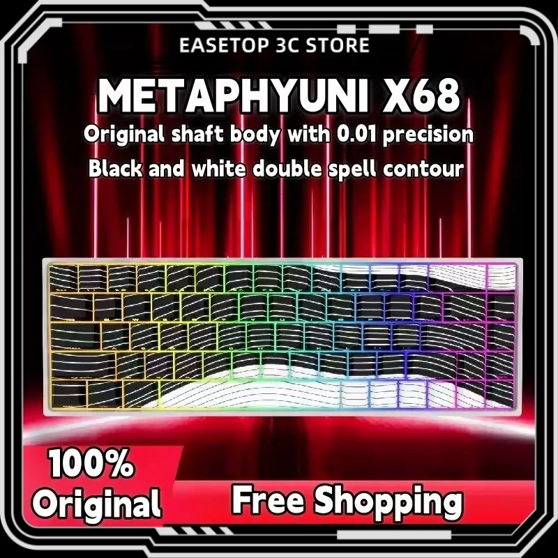 Metaphyuni X68 Magnetic Axis Mechanical Keyboard 0.01mm High-Precision Rgb Backlight Hot Swappable Fr4 E-Sports Game Keyboard
Metaphyuni X68 Magnetic Axis Mechanical Keyboard 0.01mm High-Precision Rgb Backlight Hot Swappable Fr4 E-Sports Game Keyboard