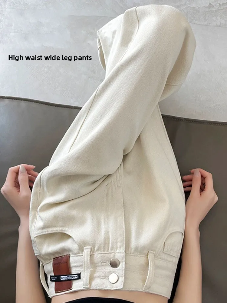 High Waist Wide Leg Denim Jeans Women's Spring Autumn 2026 New Draping Loose Slimming Small American Straight Tube
High Waist Wide Leg Denim Jeans Women's Spring Autumn 2026 New Draping Loose Slimming Small American Straight Tube