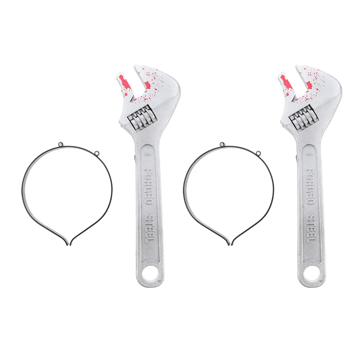 2Pcs Horrible Wrench Headwear Lifelike Blood Halloween Cosplay Masquerade Props Tricky Hair Accessories Wrench Headband
2Pcs Horrible Wrench Headwear Lifelike Blood Halloween Cosplay Masquerade Props Tricky Hair Accessories Wrench Headband