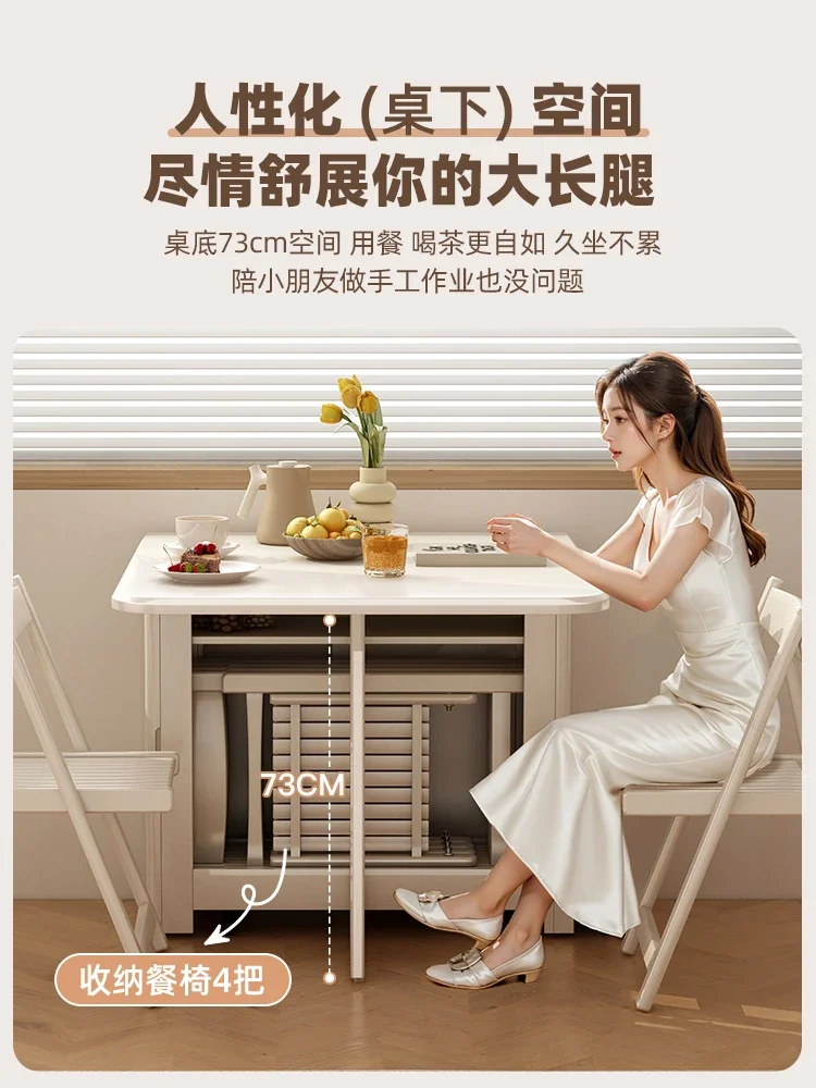 Slate all solid wood folding dining table and chair combination household small apartment space saving folding rectangular
Slate all solid wood folding dining table and chair combination household small apartment space saving folding rectangular