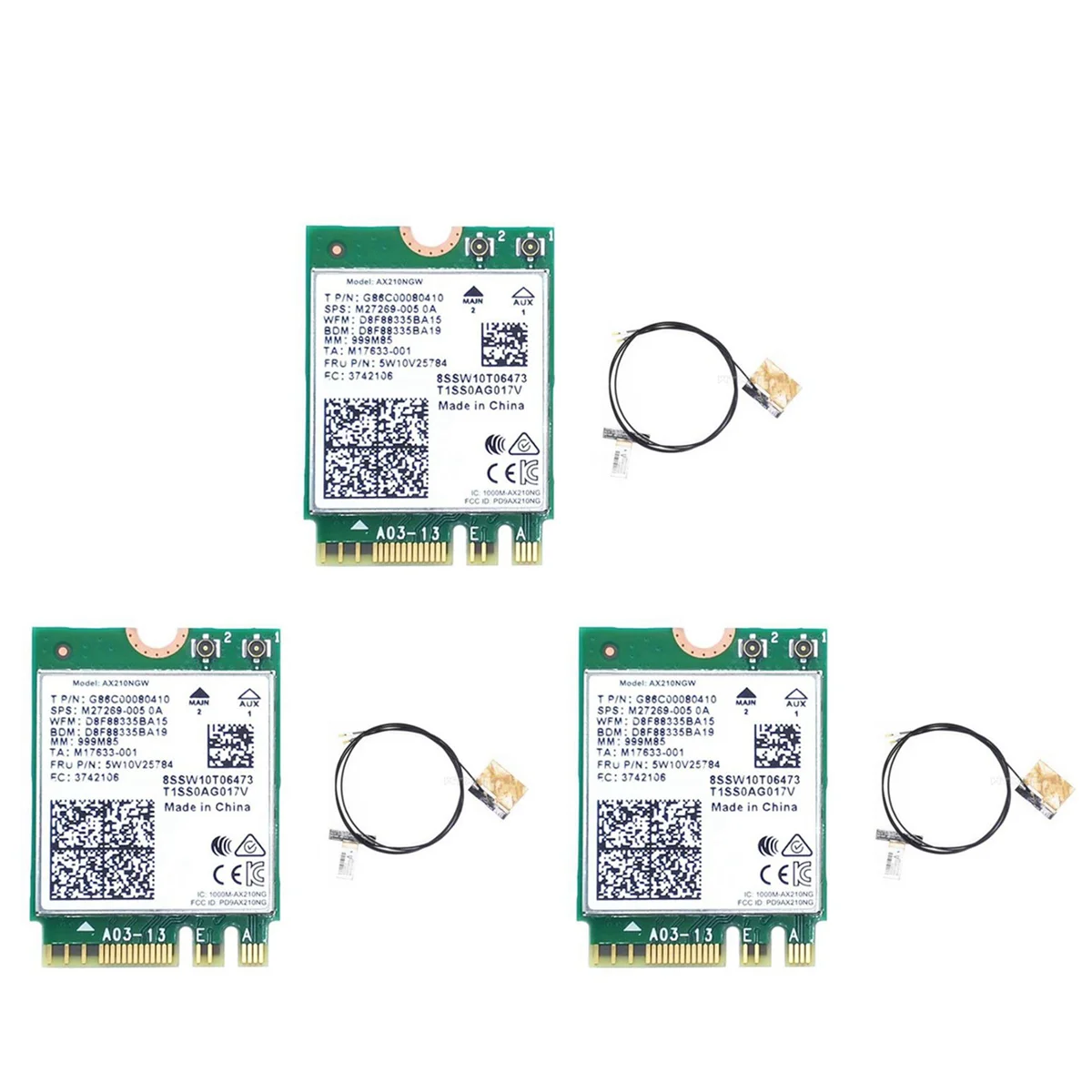 3X Wi-Fi 6E Bluetooth 5,2 для AX210 двухдиапазонный 3000 Мбит/с M.2 карта AX210NGW 2,4G/Φ 802.11Ax с антенной IPEX
3X Wi-Fi 6E Bluetooth 5,2 для AX210 двухдиапазонный 3000 Мбит/с M.2 карта AX210NGW 2,4G/Φ 802.11Ax с антенной IPEX