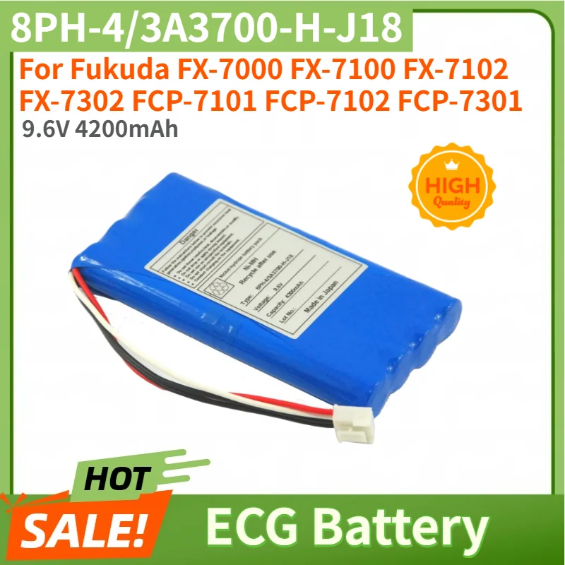 8PH-4/3A3700-H-J18 High Quality ECG Battery 9.6V 4200mAh for Fukuda FX-7000 FX-7100 FX-7102 FX-7302 FCP-7101 FCP-7102 FCP-7301
8PH-4/3A3700-H-J18 High Quality ECG Battery 9.6V 4200mAh for Fukuda FX-7000 FX-7100 FX-7102 FX-7302 FCP-7101 FCP-7102 FCP-7301