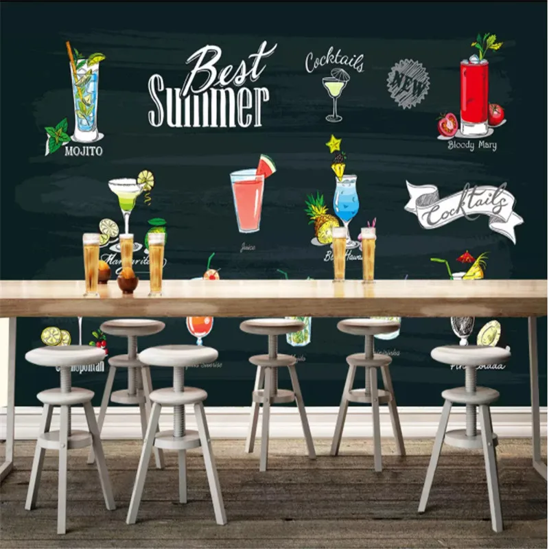 Customzed Size Mural Wallpaper 3D Summer Beverage Dessert Juice Drink Shop Hand-painted Black Background Wall Decorative Murals
Customzed Size Mural Wallpaper 3D Summer Beverage Dessert Juice Drink Shop Hand-painted Black Background Wall Decorative Murals