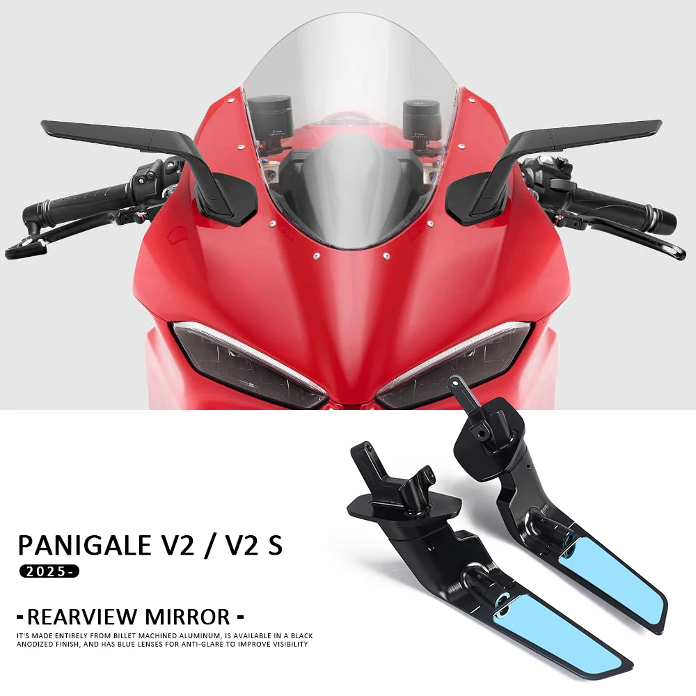 For Ducati Panigale V2 S V2S 2025 2026 Motorcycle Mirrors Stealth Mirrors Sports Winglets Mirror Kit Adjustable Wing Mirrors
For Ducati Panigale V2 S V2S 2025 2026 Motorcycle Mirrors Stealth Mirrors Sports Winglets Mirror Kit Adjustable Wing Mirrors