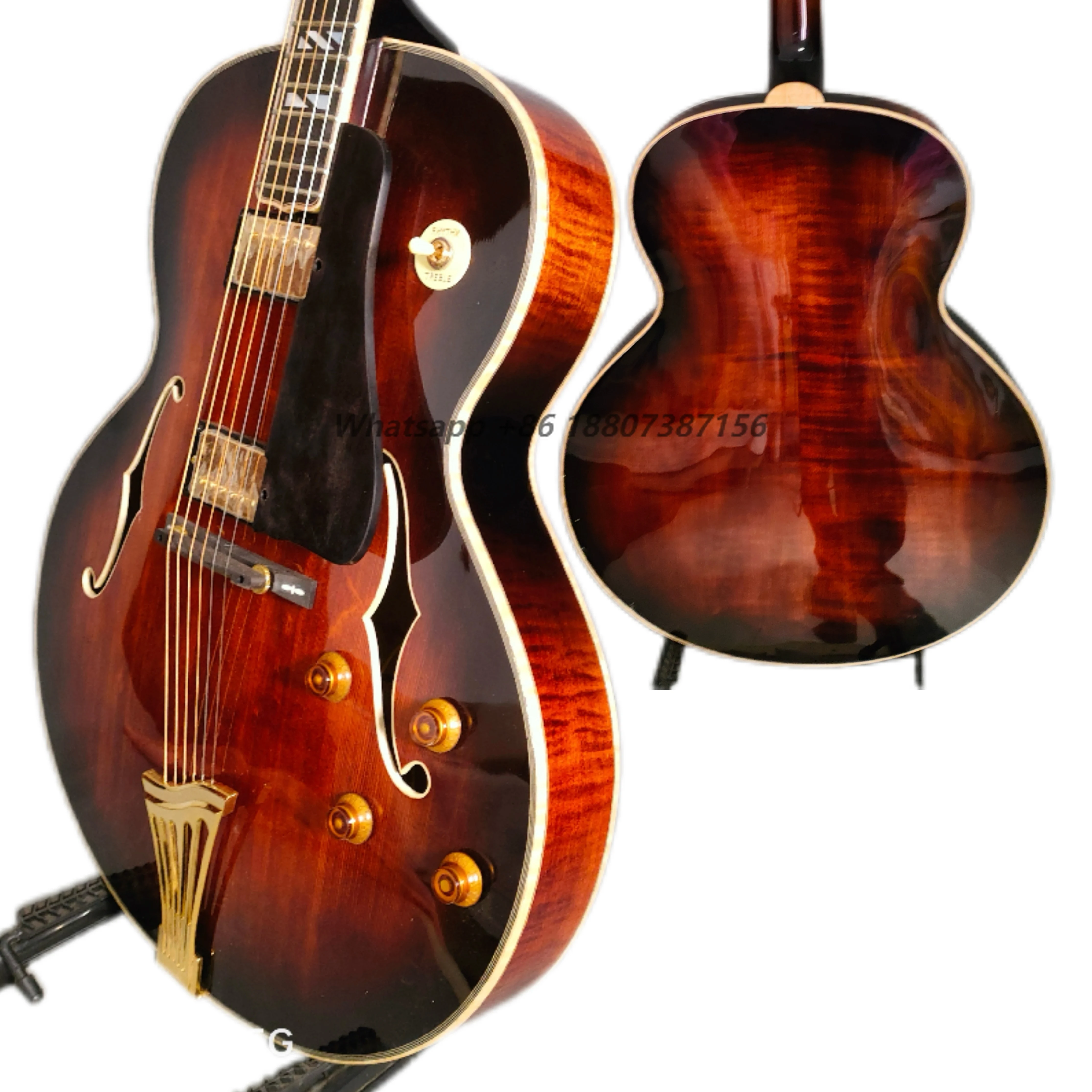 Yunzhi Handcrafted 18-Inch Fully Handmade Hollow Body Archtop Electric Jazz Guitar Luthier Brand
Yunzhi Handcrafted 18-Inch Fully Handmade Hollow Body Archtop Electric Jazz Guitar Luthier Brand