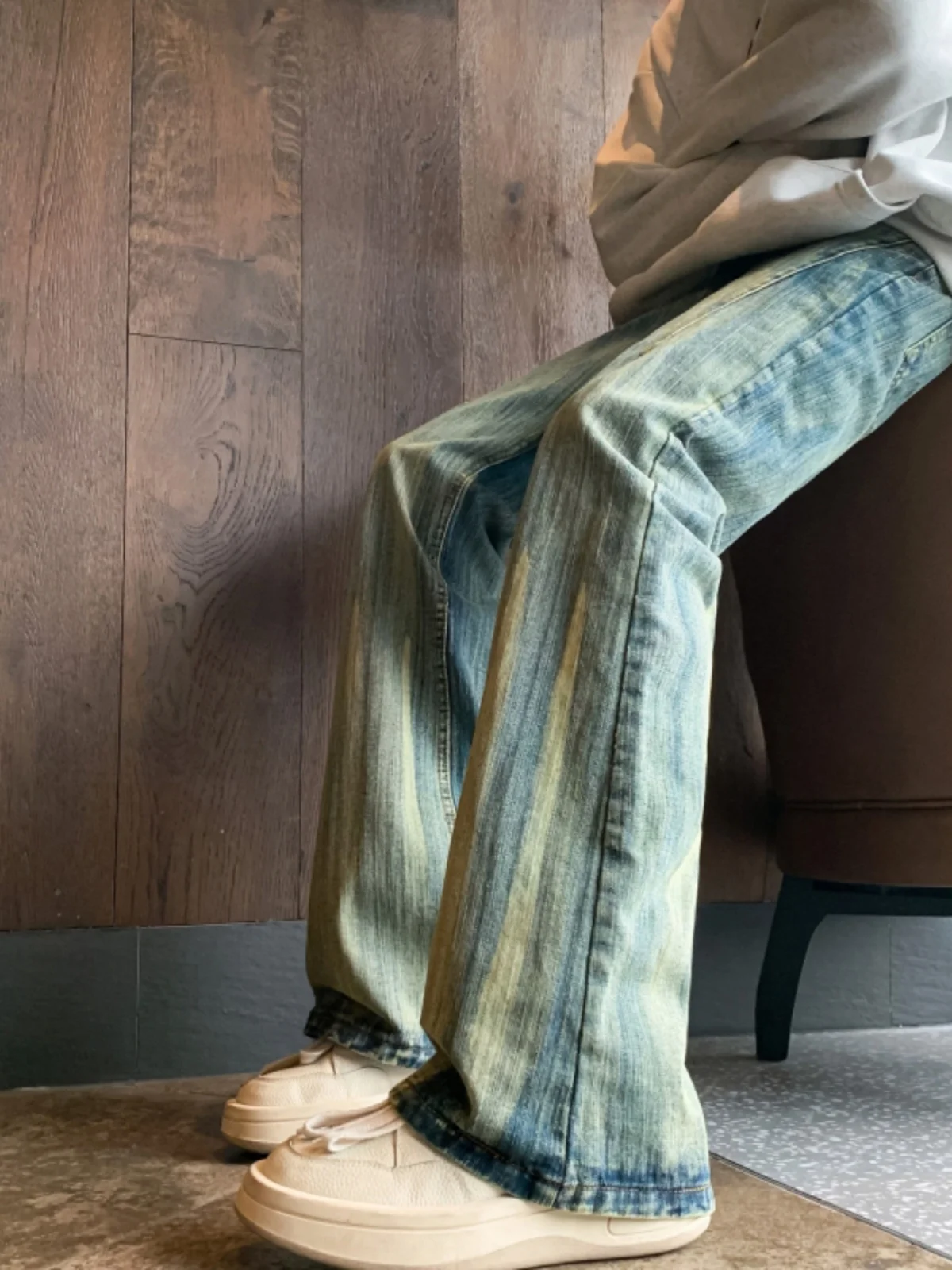 Blue Striped Men's Jeans 2024 New Sle American Trendy Brand Design Straight Leg Pants High Sensation Micro Flare Long Trousers
Blue Striped Men's Jeans 2024 New Sle American Trendy Brand Design Straight Leg Pants High Sensation Micro Flare Long Trousers