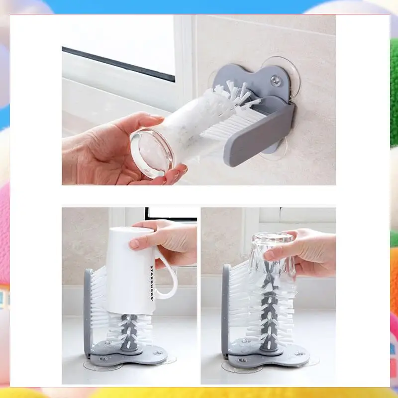 Water Bottle Cleaner Glass Washer Brush Cup Washer Brush With Suction Base Bristle Brush For Beer Cup Red Wine Glass-ABUA
Water Bottle Cleaner Glass Washer Brush Cup Washer Brush With Suction Base Bristle Brush For Beer Cup Red Wine Glass-ABUA