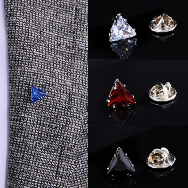 Korean Triangle Crystal Brooch Fashion Men's Shirt Collar Pins Accessories for Bags & Clothes Badge Luxulry Jewelry Gifts
Korean Triangle Crystal Brooch Fashion Men's Shirt Collar Pins Accessories for Bags & Clothes Badge Luxulry Jewelry Gifts