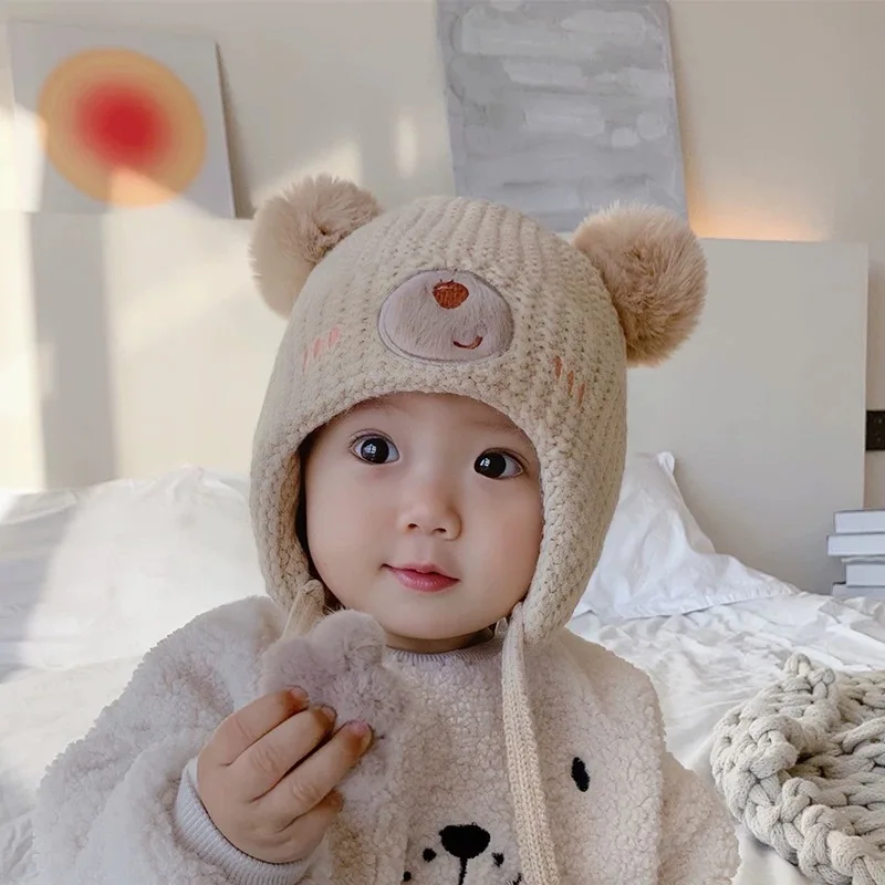 Шапка с медвежьими ушками, милая осенне-зимняя хлопковая шапочка, толстые теплые ветрозащитные наушники для новорожденных, Рождественский подарок
Шапка с медвежьими ушками, милая осенне-зимняя хлопковая шапочка, толстые теплые ветрозащитные наушники для новорожденных, Рождественский подарок