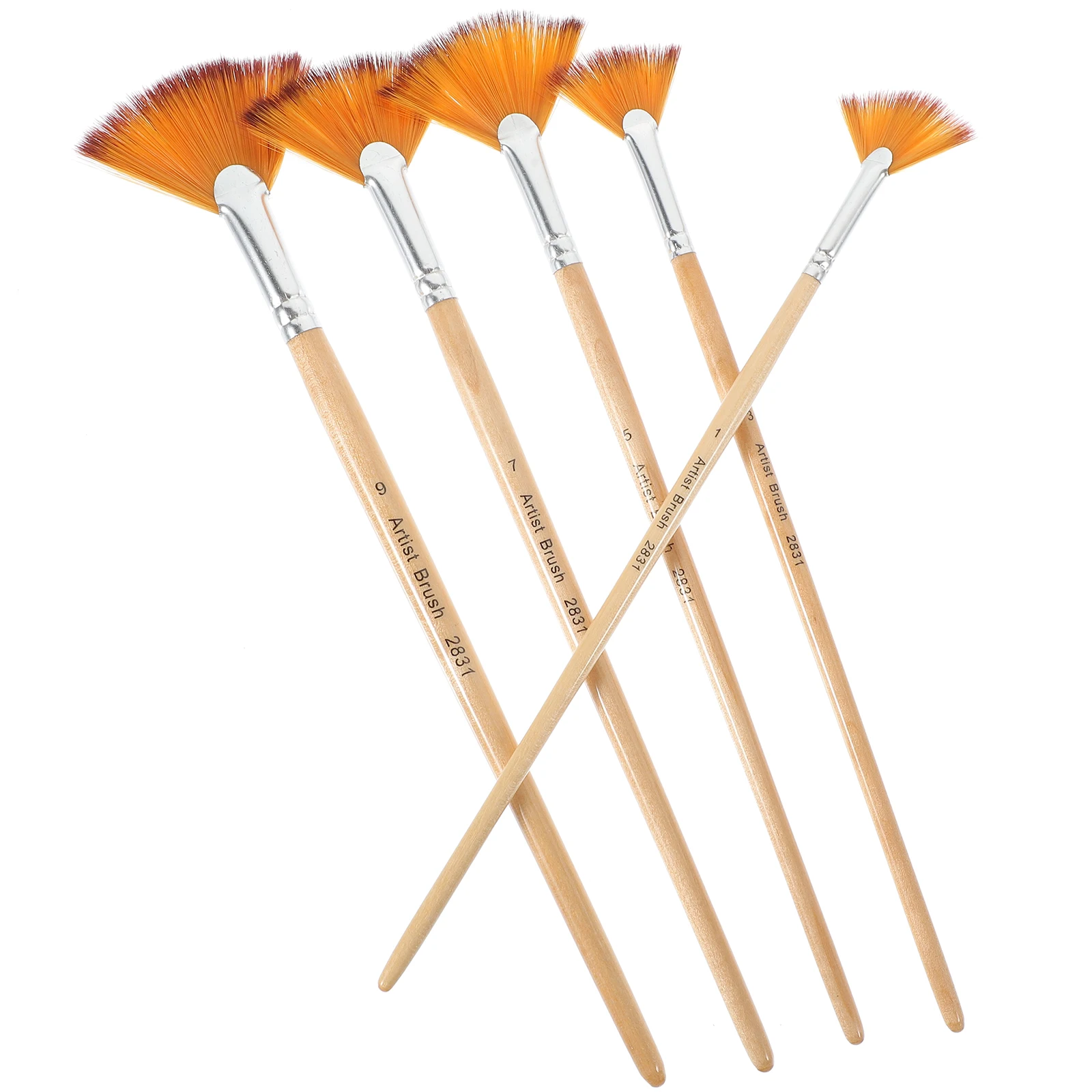 5 Pcs Nylon Paintbrushes Ergonomic Fan Shaped for Stencils Watercolor Acrylic Painting Brushes Smooth Handle Durable Easy
5 Pcs Nylon Paintbrushes Ergonomic Fan Shaped for Stencils Watercolor Acrylic Painting Brushes Smooth Handle Durable Easy
