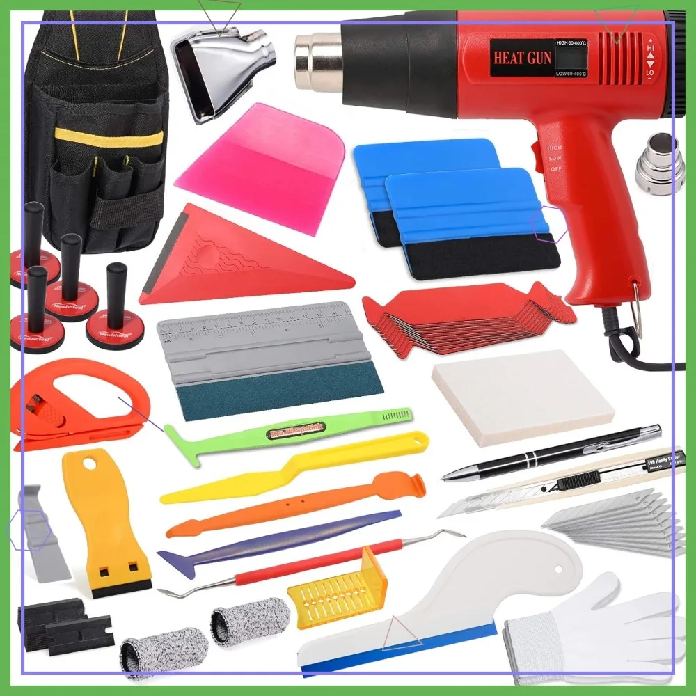 Car Vinyl Wrap Tool Kit: Heat Gun, Squeegee, Magnet Holder, Cutter, Scraper for Window Tinting & PPF
Car Vinyl Wrap Tool Kit: Heat Gun, Squeegee, Magnet Holder, Cutter, Scraper for Window Tinting & PPF