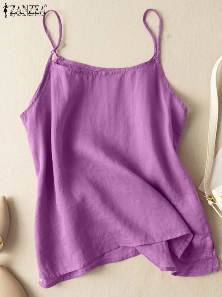 ZANZEA 2025 Summer Casual Camisole Spaghetti Straps Daily Woman Pure Cotton Camis Comfort Breathable Solid Color Sleeveless Tops
ZANZEA 2025 Summer Casual Camisole Spaghetti Straps Daily Woman Pure Cotton Camis Comfort Breathable Solid Color Sleeveless Tops