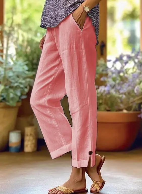 2026 Spring/Summer New Women's Cotton and Hemp Loose Solid Color Elastic Waist Bag Straight Leg Casual Pants Women's Wear
2026 Spring/Summer New Women's Cotton and Hemp Loose Solid Color Elastic Waist Bag Straight Leg Casual Pants Women's Wear