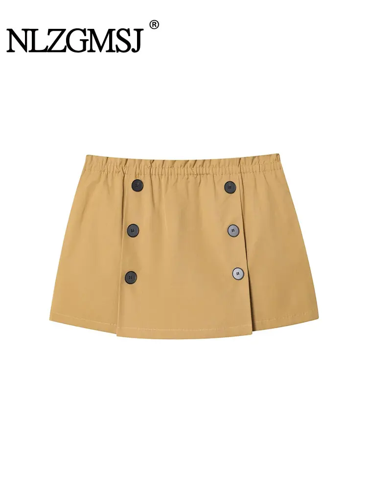NLZGMSJ Повседневная винтажная шикарная женская юбка с однотонными карманами на пуговицах, прямая мини-юбка, модная праздничная уличная юбка
NLZGMSJ Повседневная винтажная шикарная женская юбка с однотонными карманами на пуговицах, прямая мини-юбка, модная праздничная уличная юбка
