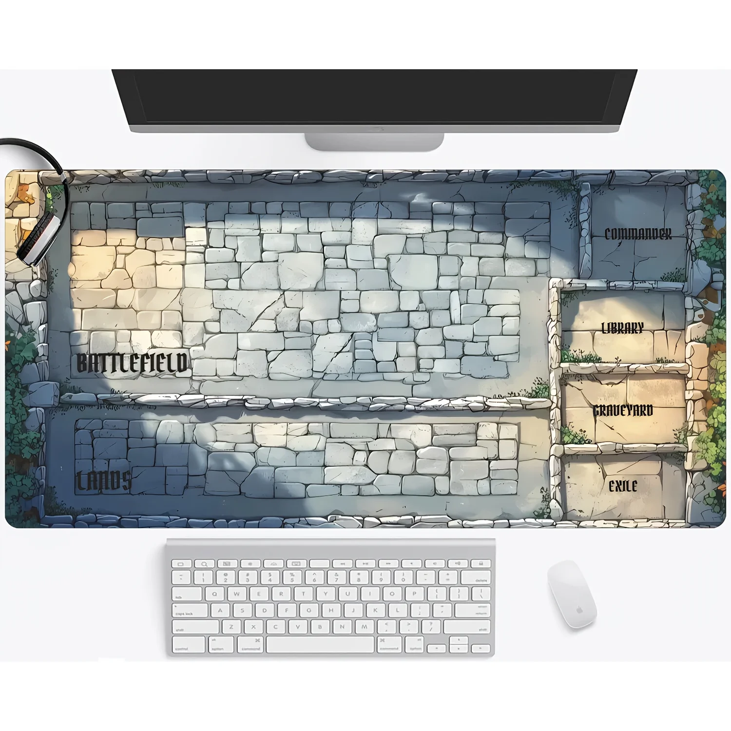 1 Piece MQCRWFQ Castle Wall Design Large Mouse Pad - Super Smooth Surface Table Mat, Non-Slip Waterproof Rubber Base,Stitch Edge
1 Piece MQCRWFQ Castle Wall Design Large Mouse Pad - Super Smooth Surface Table Mat, Non-Slip Waterproof Rubber Base,Stitch Edge