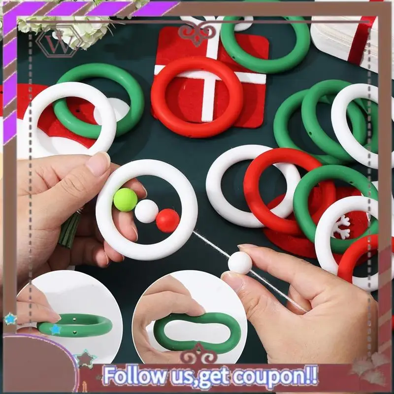 (New)-18Pc Silicone Beaded O Rings 65Mm Round Rings With 2 Holes For DIY Keychain Bracelet Necklace Making Christmas Ornaments
(New)-18Pc Silicone Beaded O Rings 65Mm Round Rings With 2 Holes For DIY Keychain Bracelet Necklace Making Christmas Ornaments
